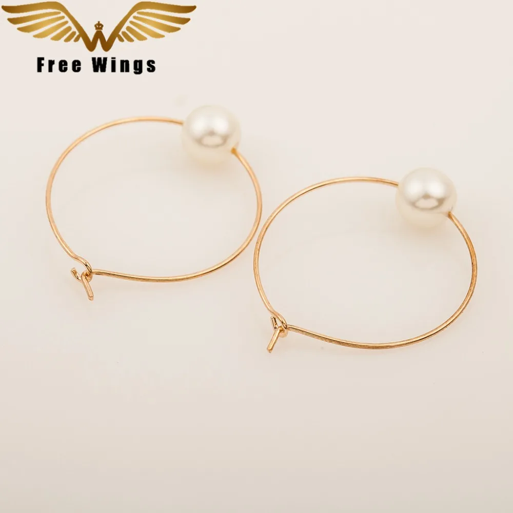 Геометрические жемчужные круглые серьги-кольца серьги для женщин модные