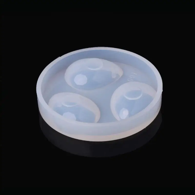 Fashion DIY with hole oval silicone hand drops transparent fondant crystal mold necklace |