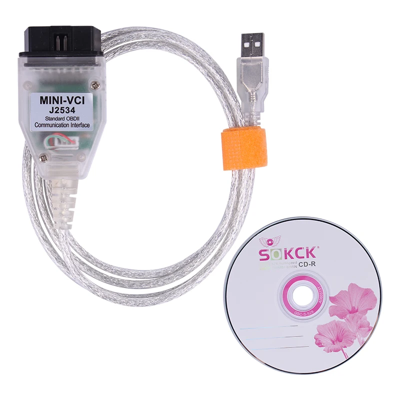 Диагностический кабель MINI VCI для TOYOTA TIS Techstream чип FT232RL J2534 OBD2 диагностики