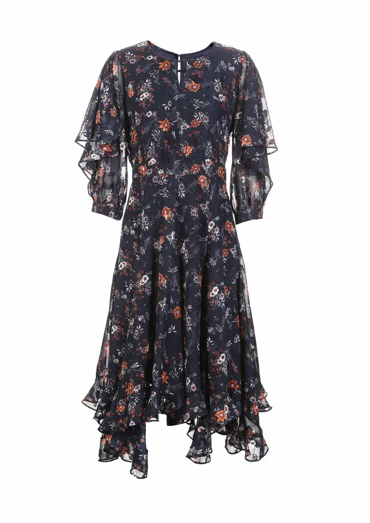Vero Moda платье женское платье миди с вышивкой и оборками | 31847C502