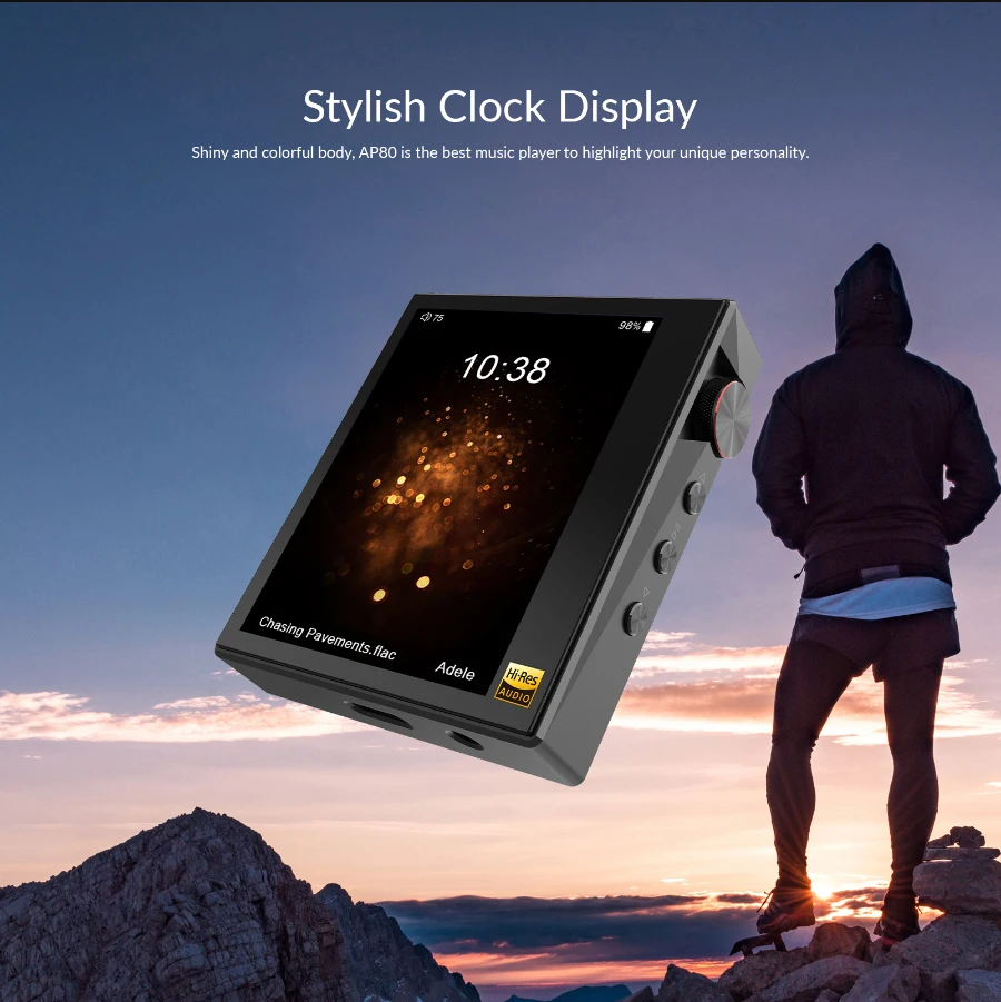 Hidizs AP80 Hi-Res ES9218P Ультрапортативный Bluetooth HIFI музыкальный mp3-плеер LDAC USB DAC DSD 64/128 FALC DAP