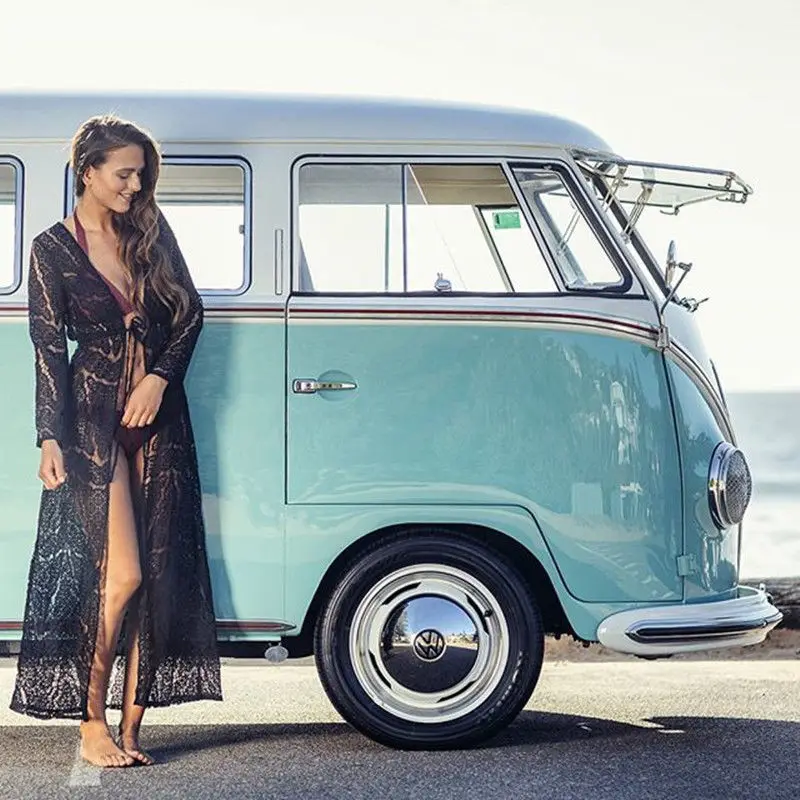 Sexy Women Bathing Suit Lace Crochet Bikini Swimwear Beach Cover Up Dress Shirt |