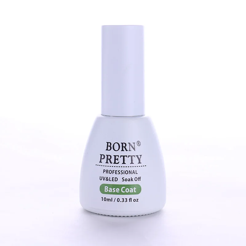 Base Coat 10ml BORN PRETTY Базовое покрытие для ногтей не протирать верхнее покрытие Замачивание праймер резиновая основа гель для УФ светодиодный маникюр Гель-лак для нейл-арта 6 мл - Цвет: Base Coat 10ml