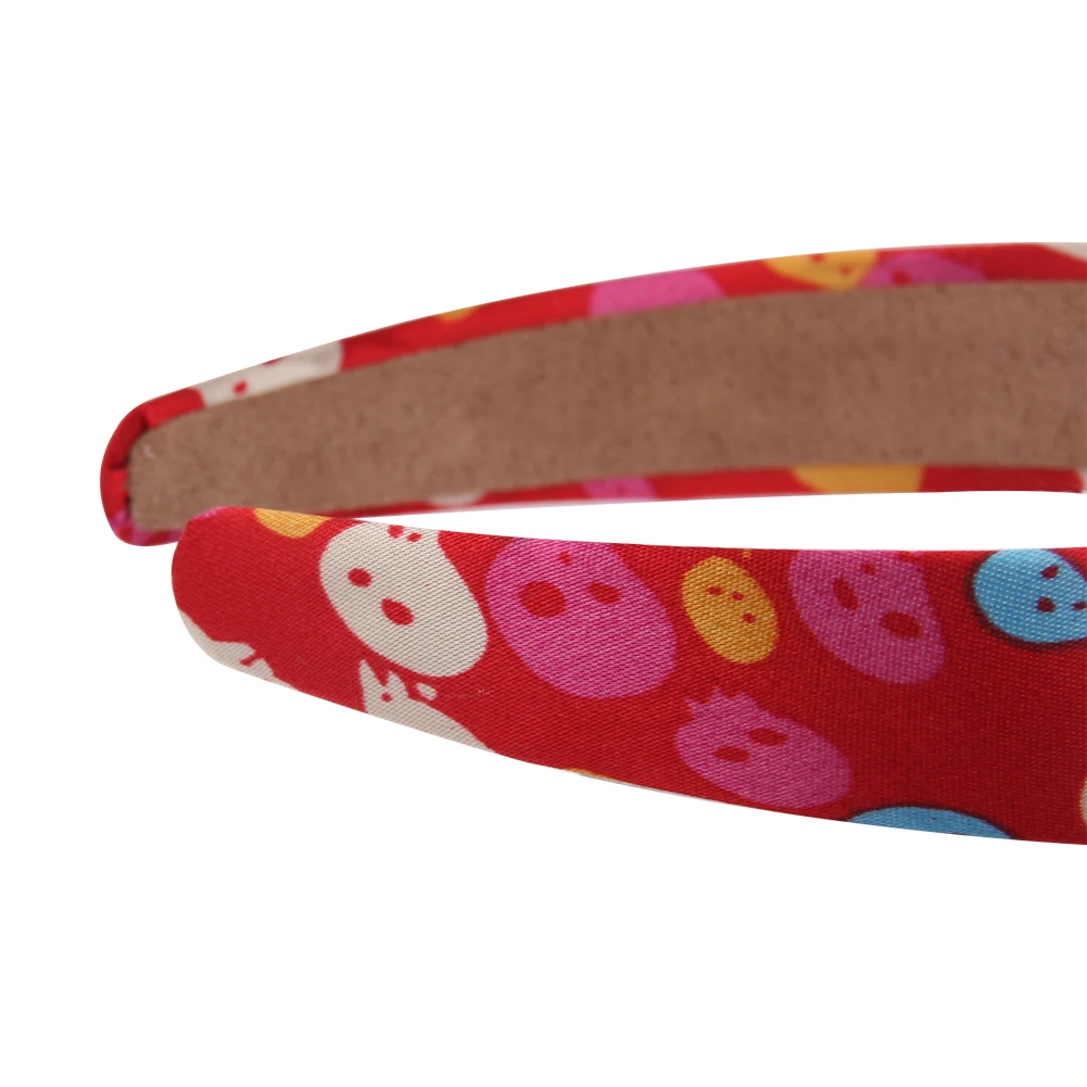 

Colorful 3cm Satin Headband Skull Print Non-slip Ribbon Hair Bands DIY Hair Accessories Headbands Headwear for Women Girls