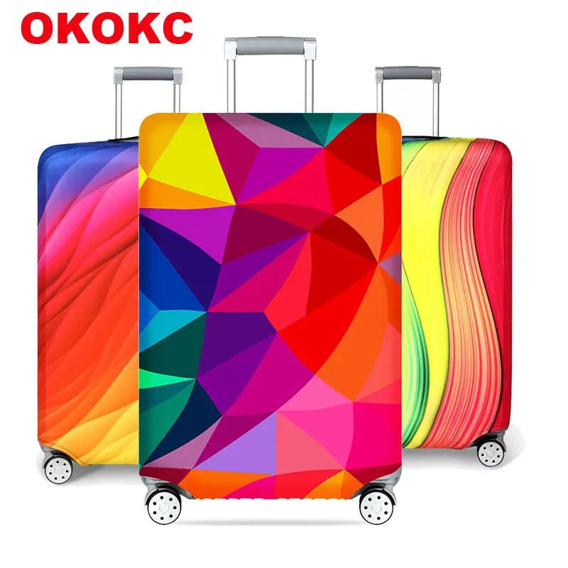 

Чехол для чемодана OKOKC, эластичный, для мужчин и женщин, пылезащитный, для путешествий, на колесиках