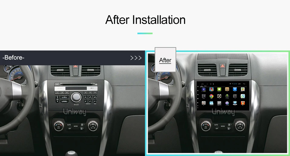 Uniway ATY9071 Android 8.1 автомобильный DVD для Suzuki SX4 2006 2007 2008 2009 2010 2011 2012 2013 автомобилей Радио gps-навигация