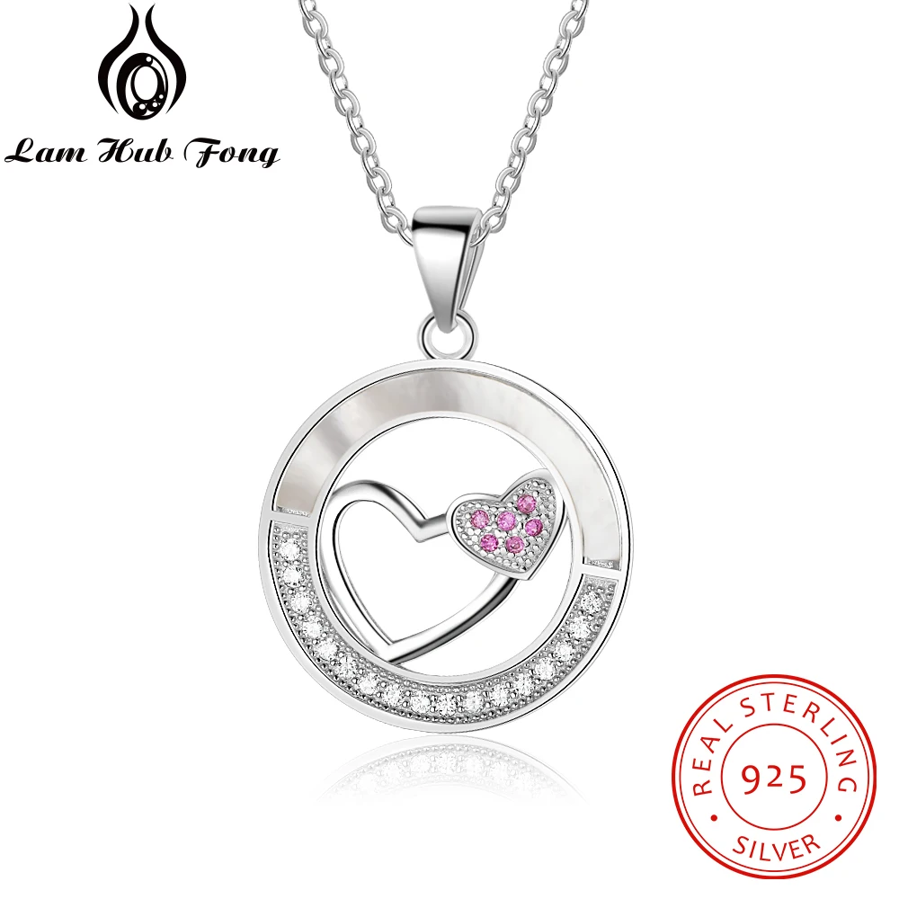 Романтический 925 пробы серебряная подвеска сердце Цепочки и ожерелья с
