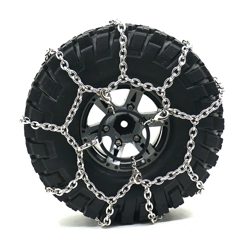 AXSPEED металлическое серебристое 114 мм 1 9 дюймов шины цепь противоскольжения для 1/10