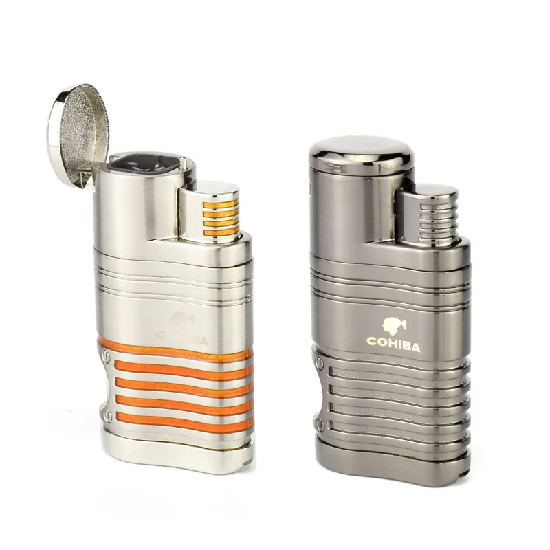 COHIBA металлический 4 факел струйный пламя сигары зажигалка Пробивной