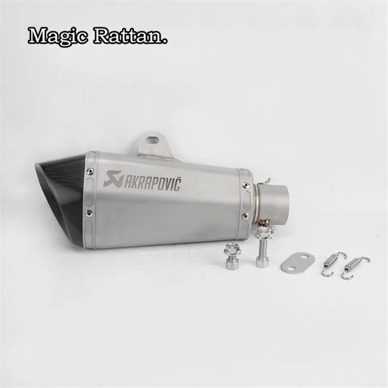 Универсальный мотоцикл Нержавеющая сталь и углерода Волокно выхлопной конец