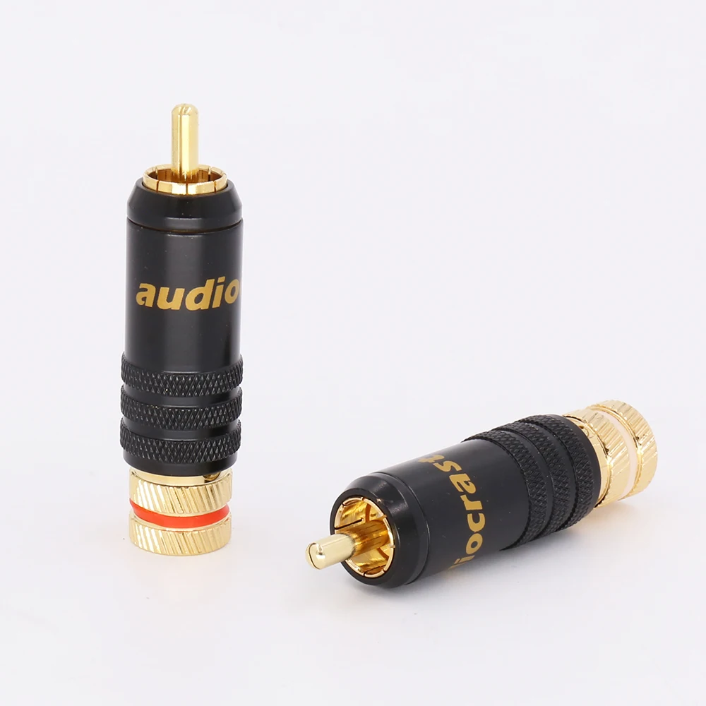 Audiocrast 4 шт 24K позолоченный RCA аудио разъем для пайки аудио/видео | Электроника