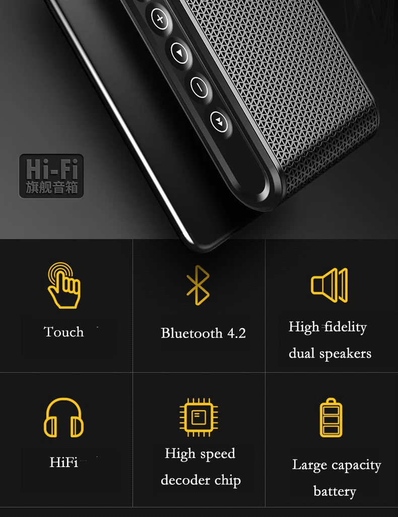 10 Вт Мини сенсорный контроль гибкий Динамик ручной Usb Mp3 плеер мини лучший Bluetooth портативный б/у динамик s