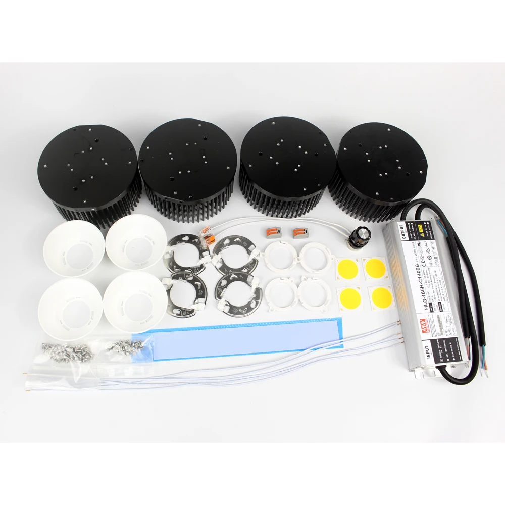 Figolite dimmable cob cxb3590 3500k DIY светодиодный светильник для выращивания 4x50W HLG-185H-C1400B