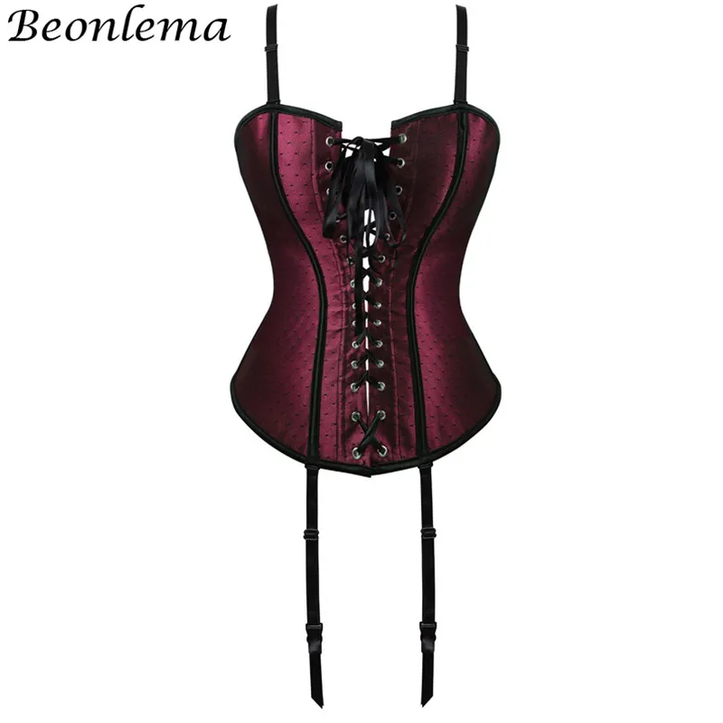 Beonlema, женское сексуальное бюстье, готическое, красное вино, верх груди, шнуровка, корсет, пояс для моделирования тела, ремень, корсет, для женщин, плюс размер, сексуальная клубная одежда