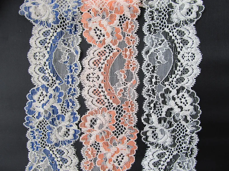 3Colors Fashion High Quality Stretch Tulle Lace Trim Embroidered Flower Mesh Lingeries Sewing Fabric Accessories Width 6cm 10yds | Дом и сад