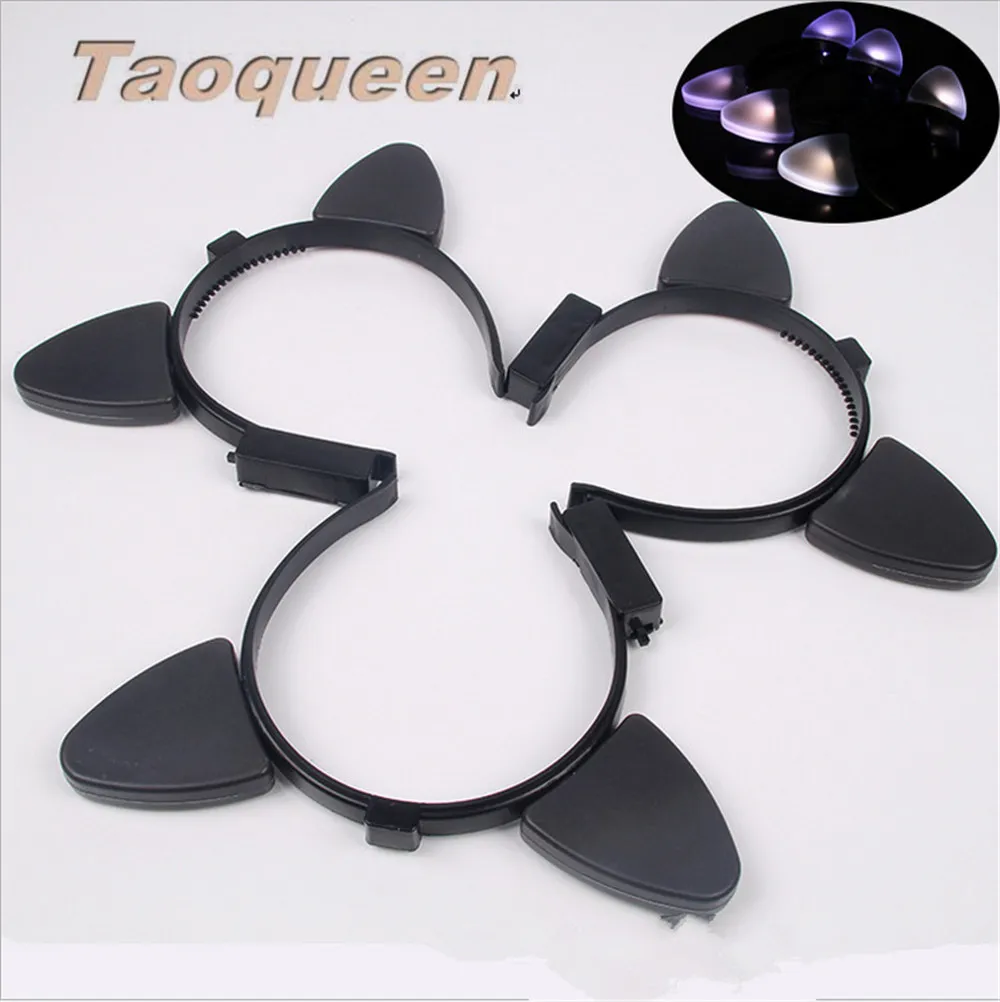 Новый светящийся обруч с кошачьими ушками Taoqueen для вечеринки головной убор кошки