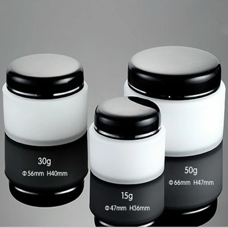 10pcs/lot 15g 30g 50g New Double Layers PP Cream Jar Packing Box With White Lid Color Plastic Bottle Threaded Cap | Красота и