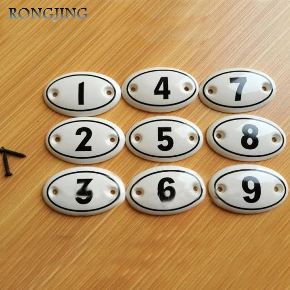 

9pcs Number Ceramic Kitchen Cabinet Drawer Knobs Porcelain Kids Wardrobe Handles Furniture Dresser Closet Cupboard Cabinet Pulls