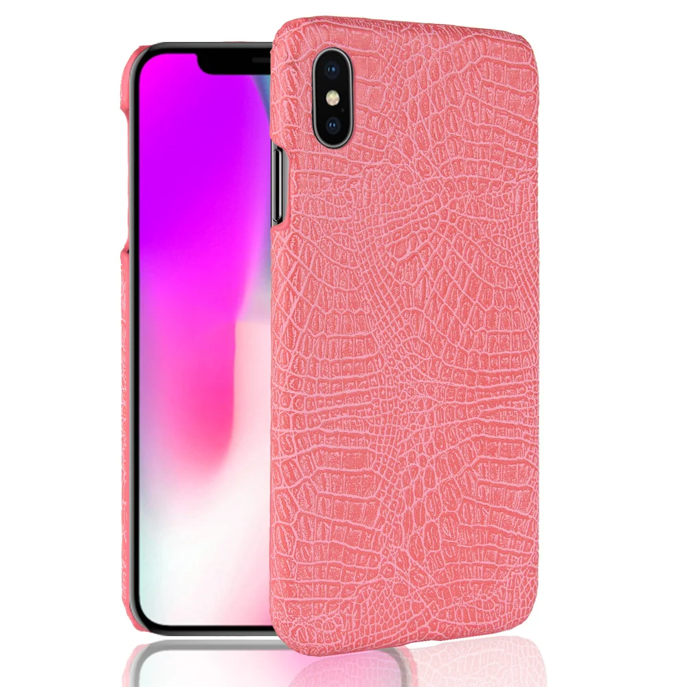 Роскошный крокодиловый Змеиный кожаный чехол для iphone XS максимальный X XR с узором |