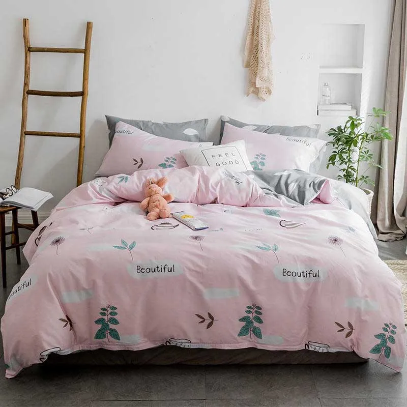 100% хлопок мультфильм Постельное белье покрывало с принтом для простыни на