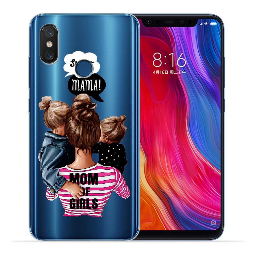Новинка, сексуальные, для мамы и дочки Детские чехол для Xiaomi 5X6X8 A2 Lite Redmi 4X 4A 5A 5 Plus Note 7 4X 5A 5 6 iPad Pro 6 6A 6Pro Чехлы для телефона