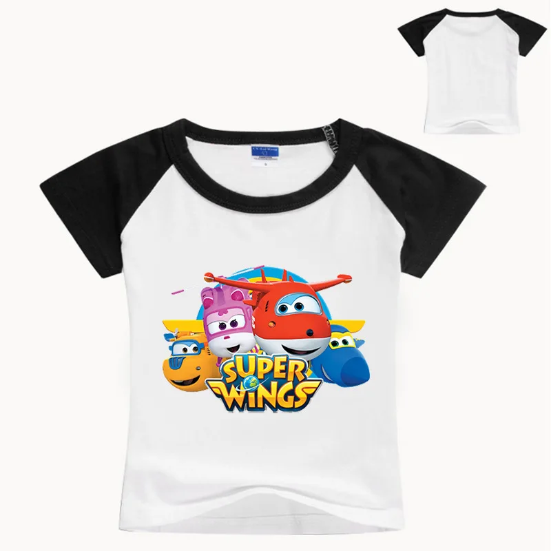 

3-16Years Baby Boys Tshirt Short Sleeve Costume Super Wings T shirt Kids Summer Tops Girls Tshirt Toddler Casual Clothes