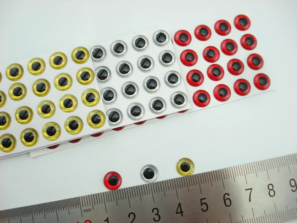 500 шт. * 8 мм 3D голографическая приманка для рыбалки вязание мушек джиг приманки