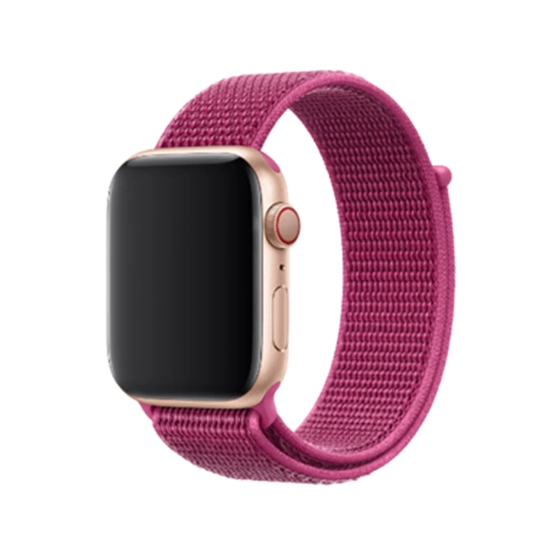 Dragon fruit Спортивные тканый нейлоновый ремешок для Apple Watch, версии 3, 42 мм, 38 мм, браслет на запястье ткань пояса-как нейлоновый ремешок для наручных часов iWatch, 5/4/3/2 40 мм 44 мм - Цвет ремешка: Dragon fruit