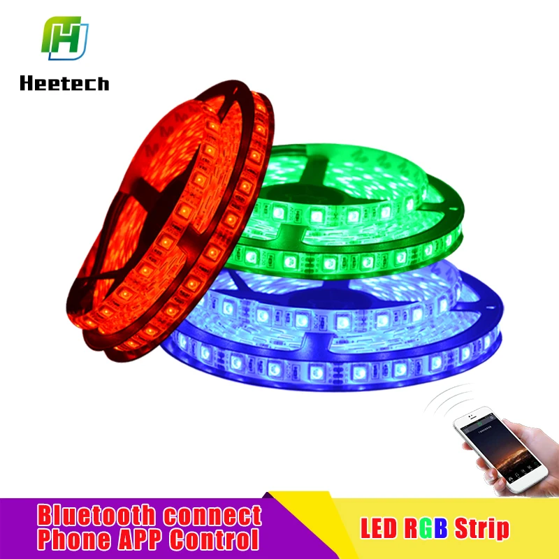 Набор светодиодных лент RGB с Bluetooth контроллером 12 В Светодиодная лента 5050 5 м 60