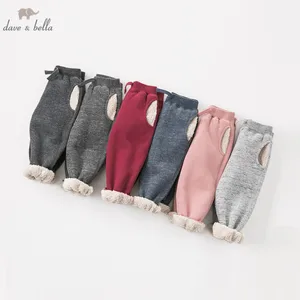 DB6532 нижнее белье в стиле бренда dave bellaунисекс на осень-зиму для маленьких девочек мальчиков полная Длина Детские Модные Штаны для детей Брюки для детей ясельного возраста