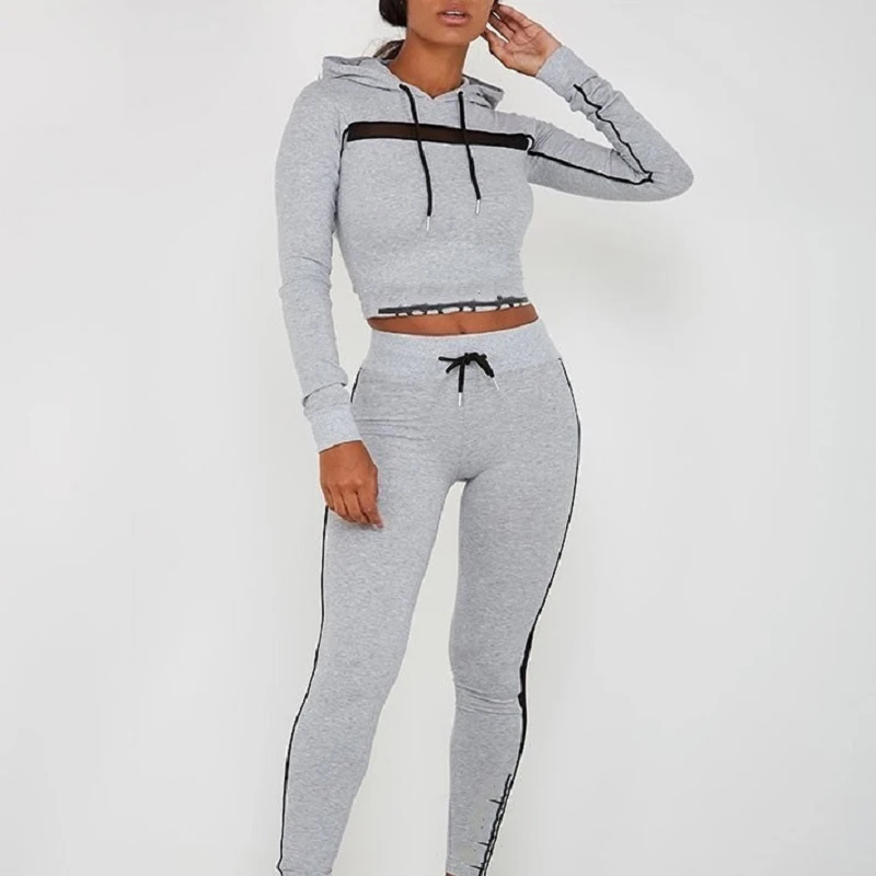 YD сетчатый спортивный костюм для женщин свитер с капюшоном спортивная одежда