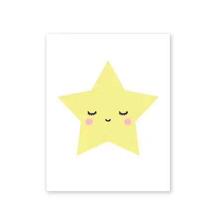 Радужный постер украшение для детской комнаты спальни картина облако солнце