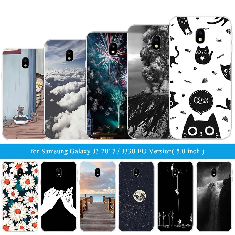 Чехол для Samsung Galaxy J3 2017 J330F версия ЕС чехол J330 чехлы телефонов силиконовый из ТПУ