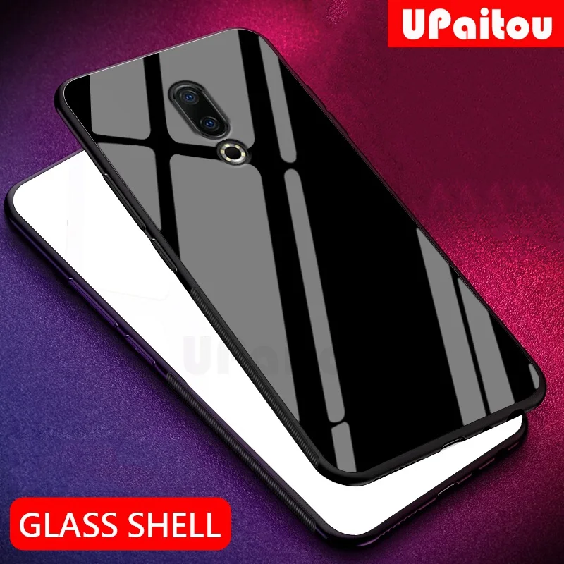 UPaitou, Роскошный чехол из закаленного стекла для Meizu 16th Plus, ТПУ бампер, противоударный чехол для MEIZU 16th, задняя крышка