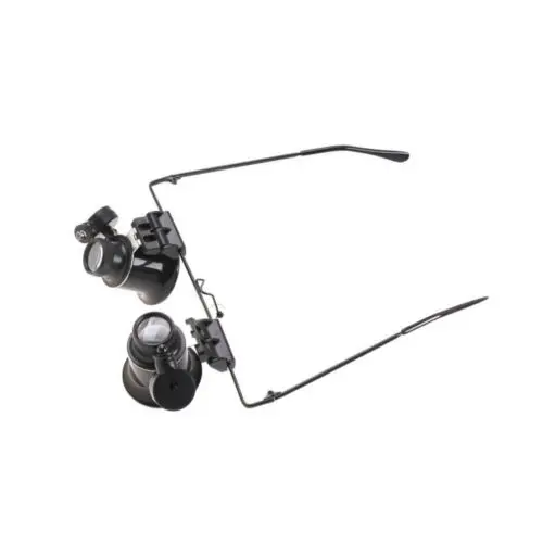 20x увеличительное стекло лупа очки объектив ювелирный ремонт часов светодиодный