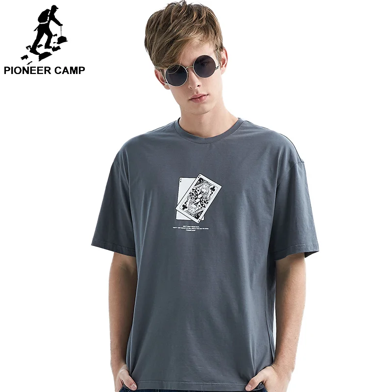 Мужская хлопковая футболка Pioneer Camp Повседневная летняя с принтом в виде покера 3