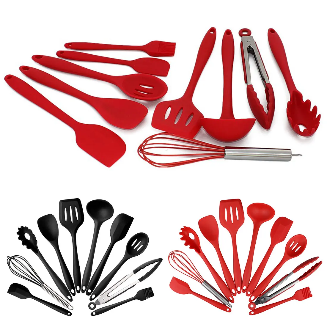 Cooking Tools Accessories Silicone Nonstick Cookware Set Kitchen Spoon Spatula Egg Stirrer Cutlery Supplies Tool | Дом и сад