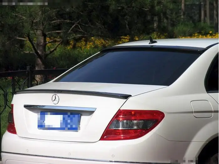 Для Benz c-класс W204 спойлер на крышу 2008- Высокое качество абс материал заднее крыло автомобиля праймер цвет задний спойлер