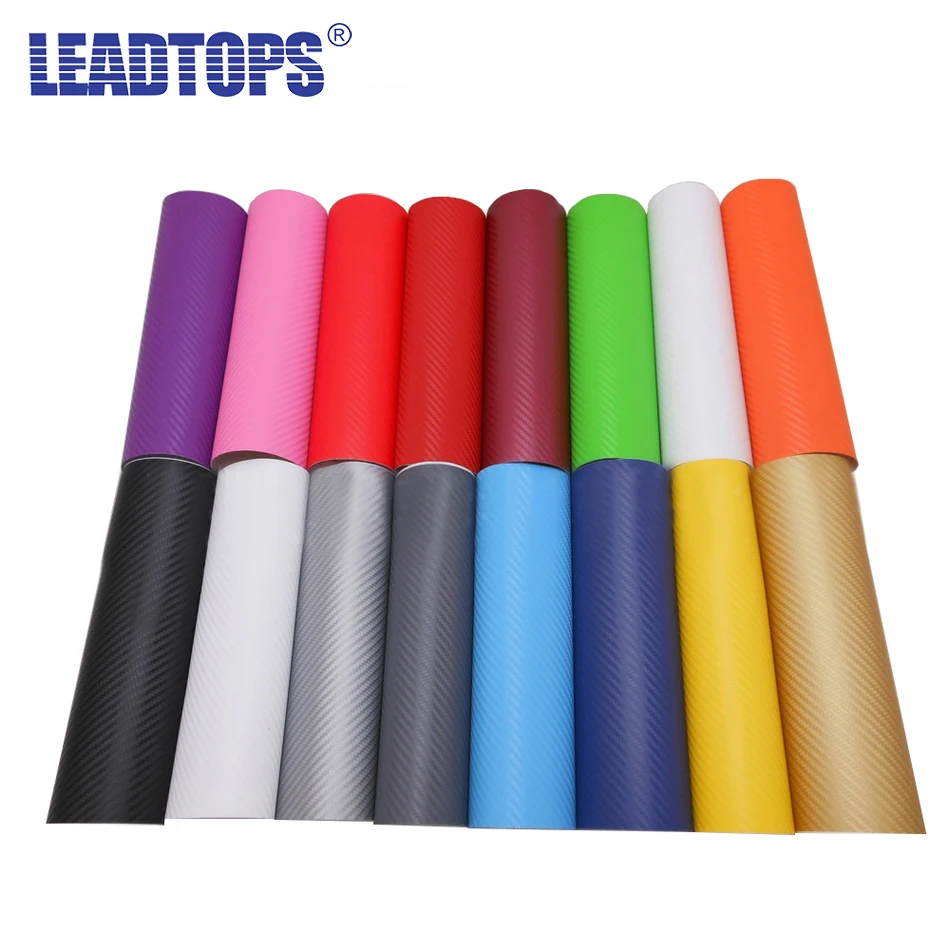 3D углерода винил Волокно для салона автомобиля Обёрточная бумага Простыни roll