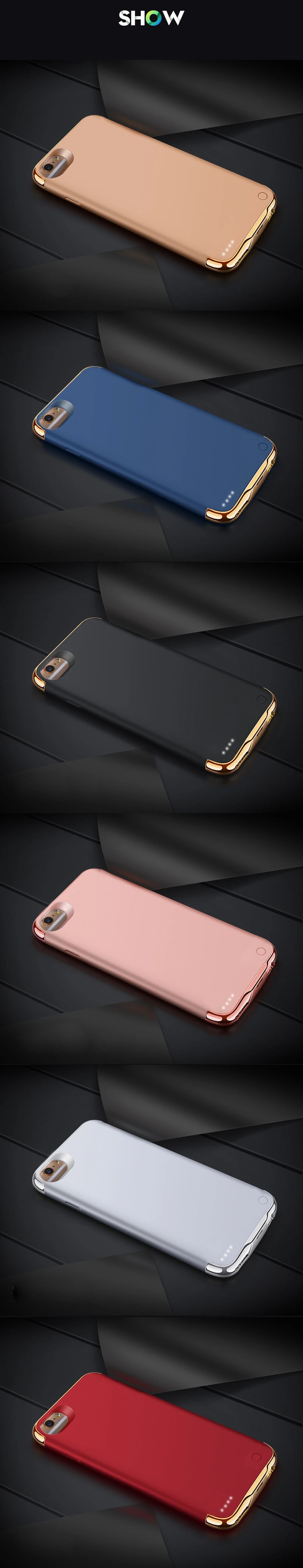 NTSPACE резервный внешний аккумулятор для iPhone 8, 7, 6, 6 S, беспроводной чехол с зажимом на заднюю панель для iPhone 6, 6 S, 7, 8 Plus, чехол с зарядным устройством