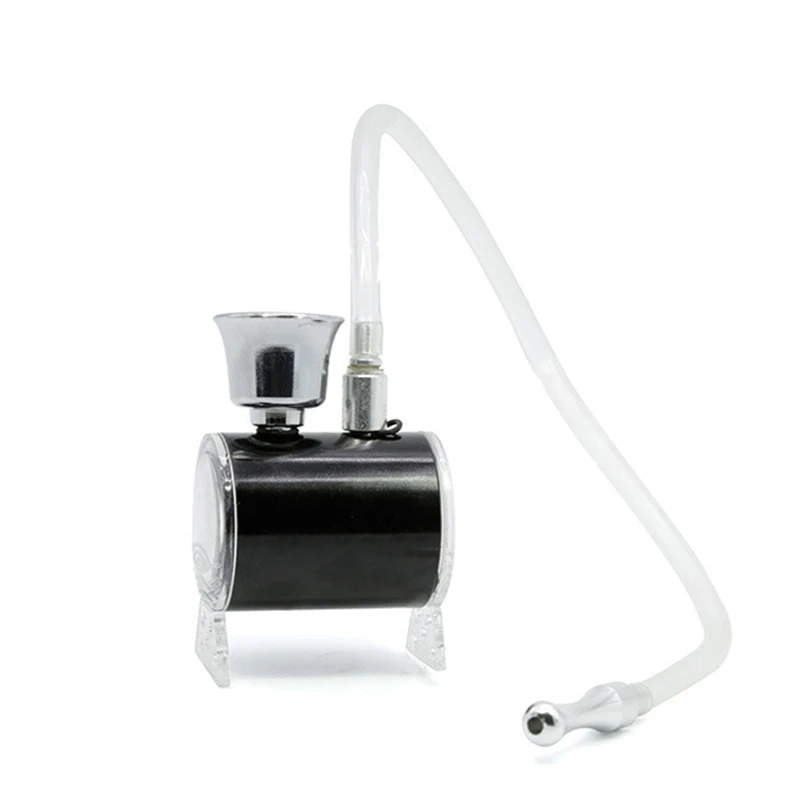 Filtration Hookah Silicone Hose Aluminum Shisha Pipe Alloy Smoke Pot and Plastic Bottle Portable Travel Small |