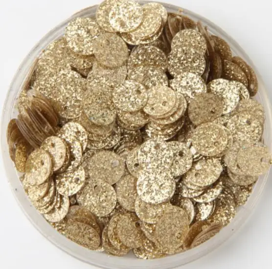 NO5 gold 6 мм, 2400 шт., блестящие круглые, с одним отверстием, блестки на сумку на юбку, одежда, рекламные аксессуары, танцевальные свадебные блестки A0072F - Цвет: NO5 gold
