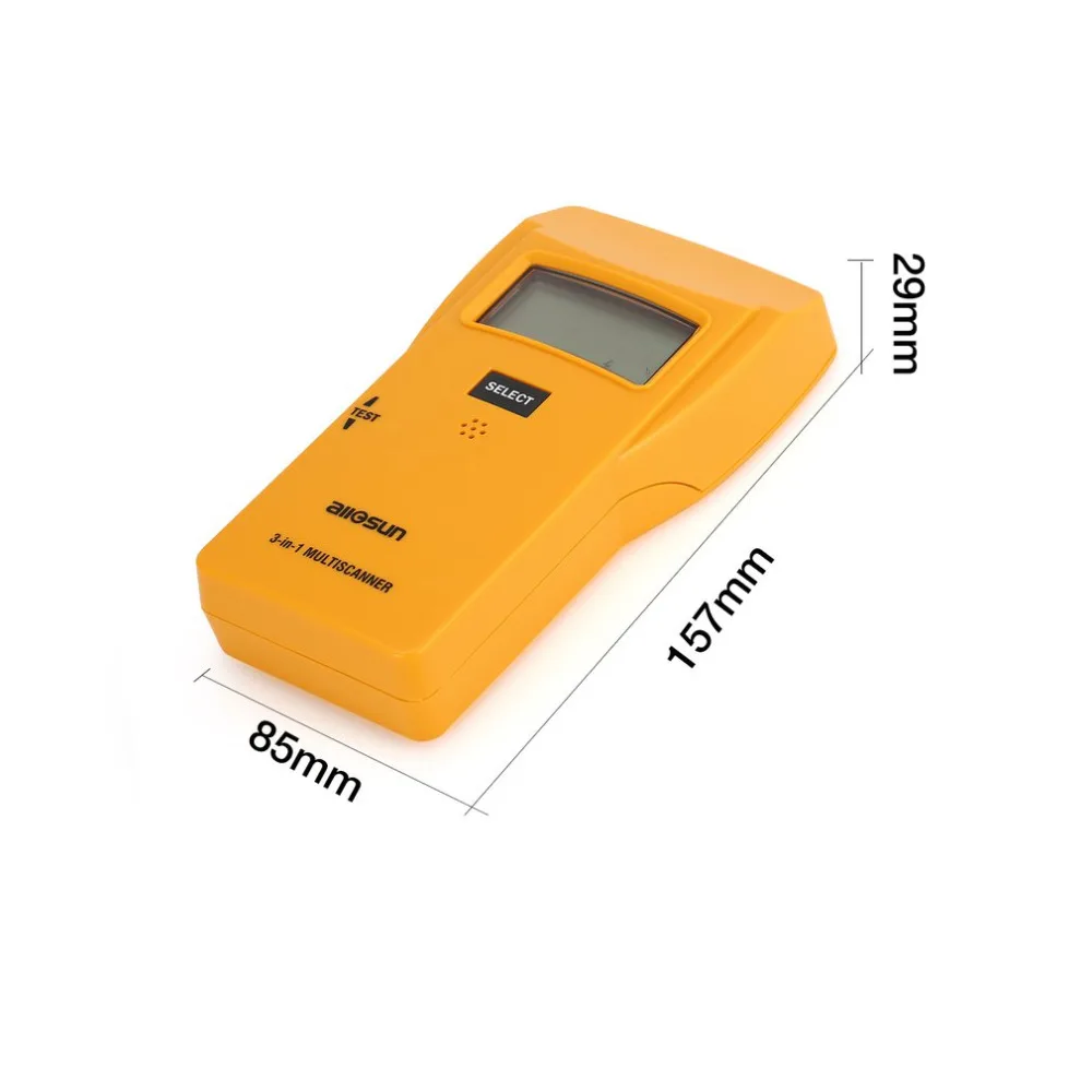 Allsun TS73 цифровой мини 3 в 1 шпилька Металл AC провода детектор метр тестер Ручной