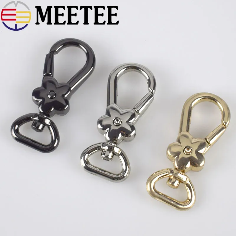 4 шт. Meetee 44*12 мм металлическая сумка с карабином Пряжка собака пряжки ремень цепь Лобстер пряжка с застежкой-крючком DIY швейная сумка аксессуары