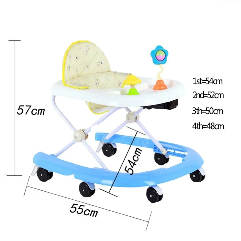 6 колес высокое качество мульти функция регулируемая детская ходунка сидящая на