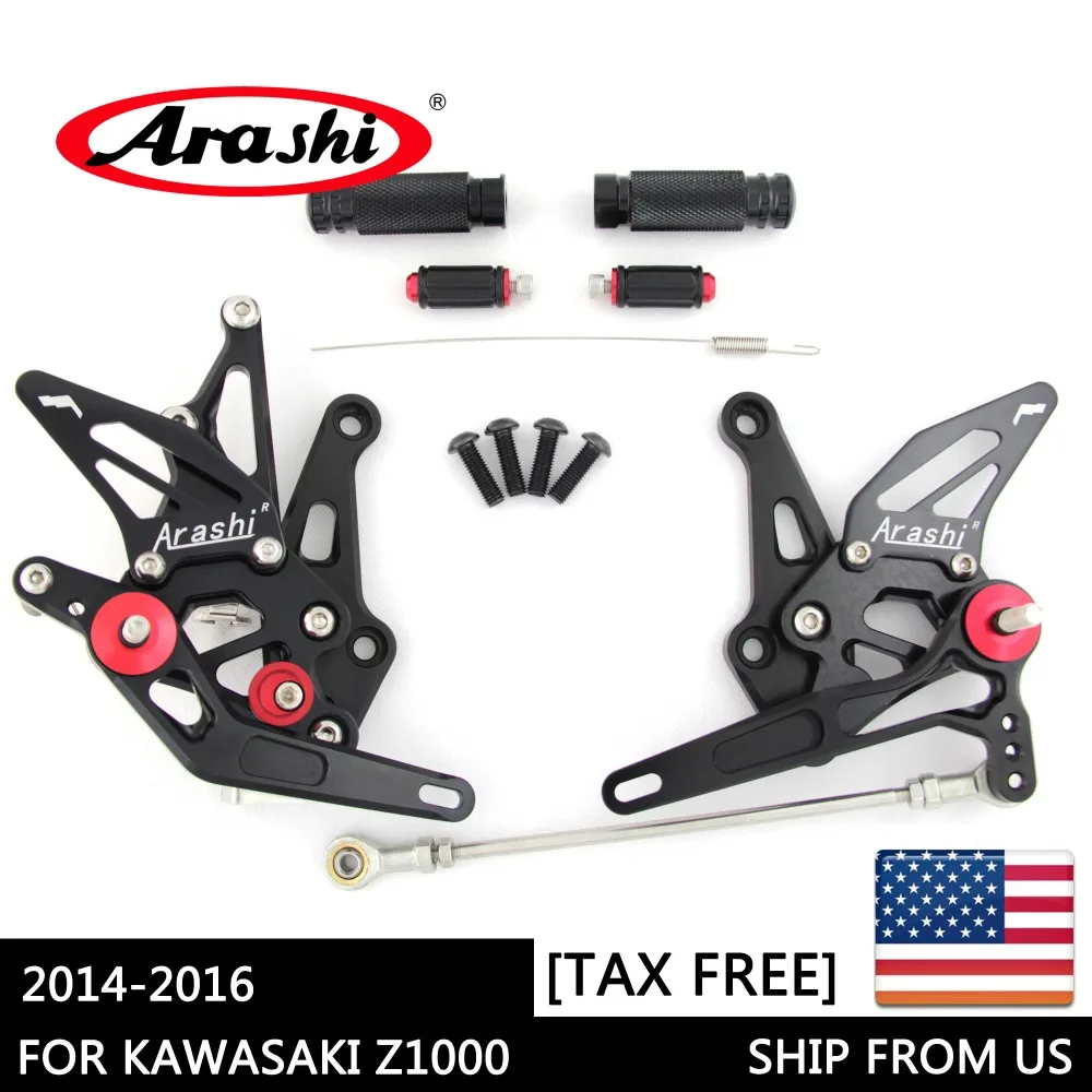 Араши отправляется из США для KAWASAKI Z1000 Z 1000 Z1000SX 14 16 CNC Rearset подножки заднего вида