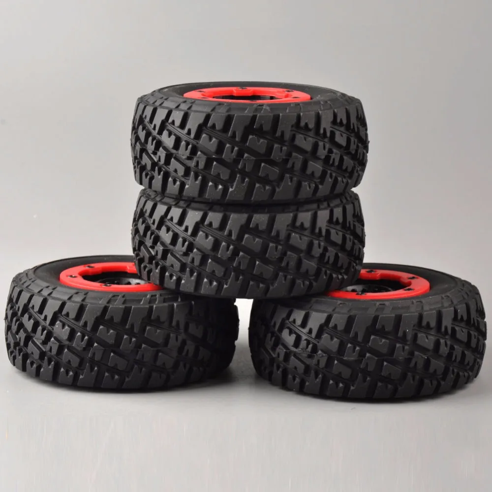 1:10 Scale 4 PCS/Set RC Short Course Truck Tires Set Tyre Wheel Rim For SlASH HPI Remote Control Car Model Toy Parts | Игрушки и хобби