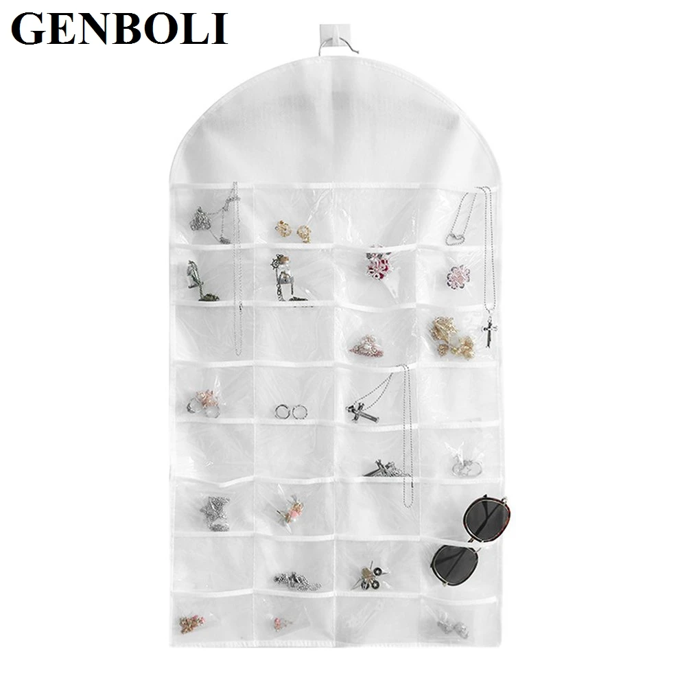 32 Слота двухсторонние кольца ювелирные изделия подвесной органайзер нетканый