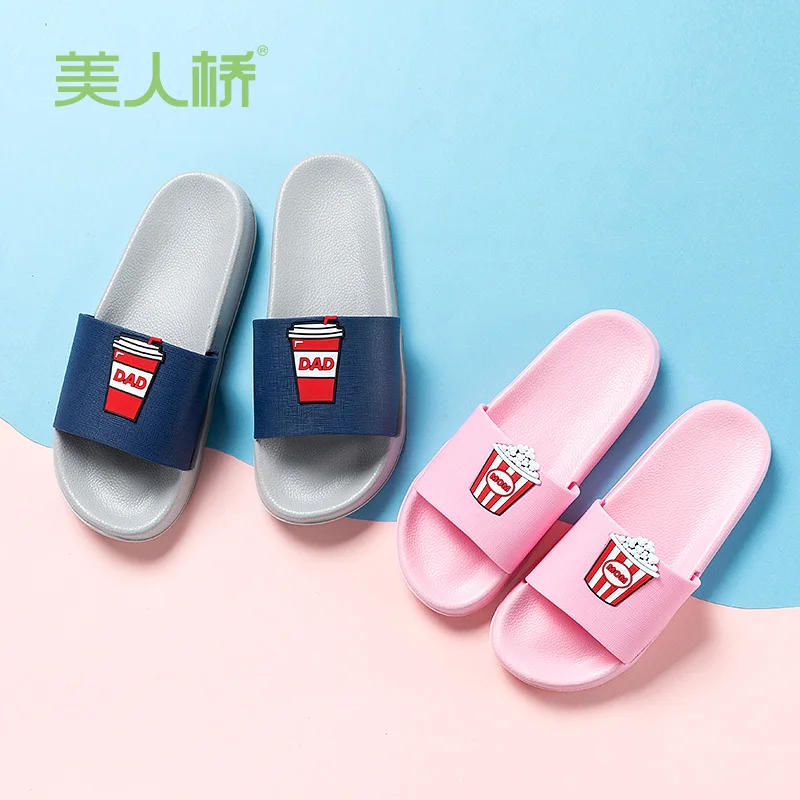 Brand Slippers Women Men Flat Slides Summer Casual Beach Flip Flops Shoes Non-slip Indoor House Home Comfortable | Обувь