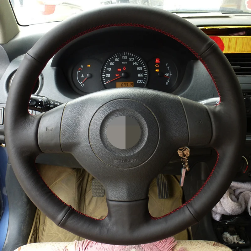 Искусственная кожа ручной работы DIY чехол рулевого колеса автомобиля для Suzuki SX4